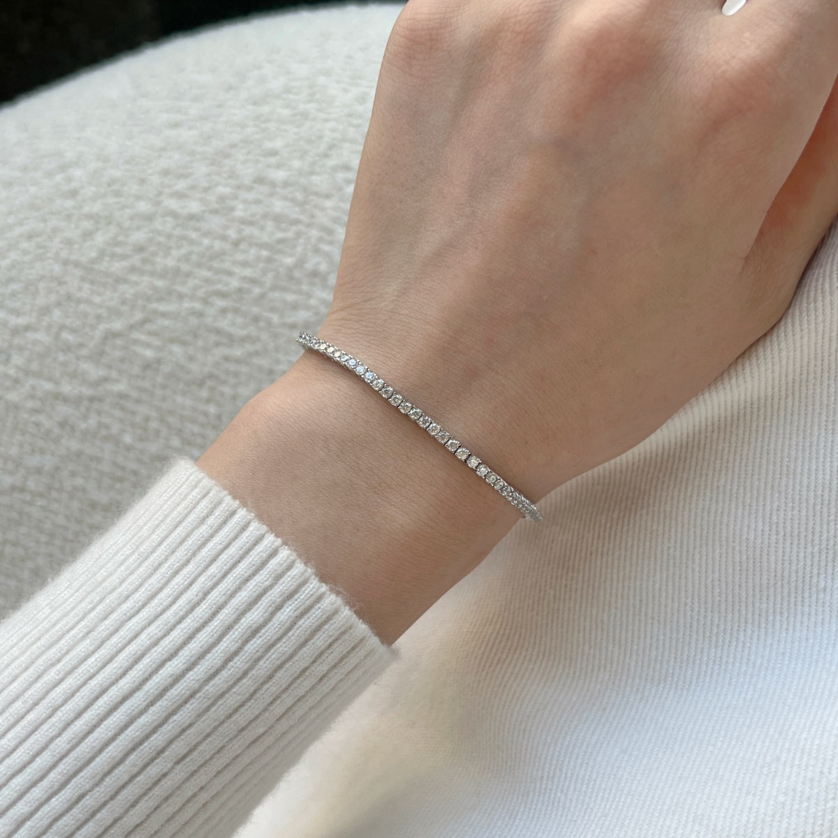 Angela Jewelry]Dazzling Exquisite Round Cut Daily Bracelet