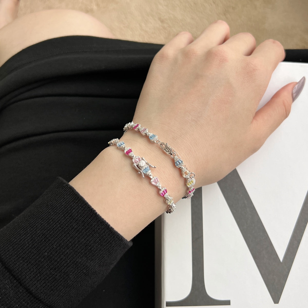 Angela Jewelry]Radiant Water Drop Shape Daily Bracelet