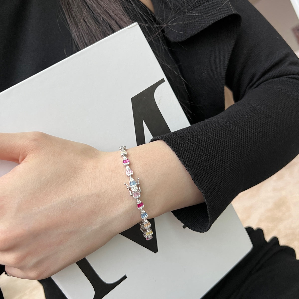 Angela Jewelry]Radiant Water Drop Shape Daily Bracelet