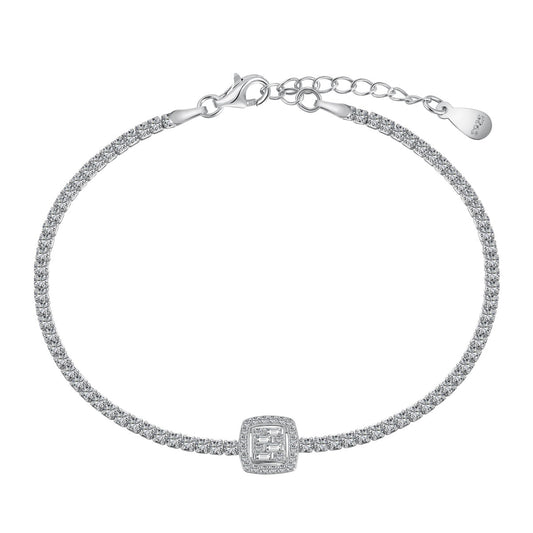 Angela Jewelry]Luxurious Dazzling Square Shape Banquet Bracelet