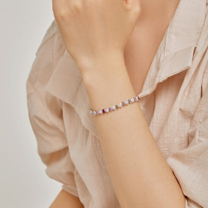Angela Jewelry]Radiant Colorful Round Shape Daily Bracelet