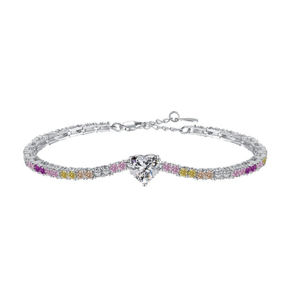 Angela Jewelry]Delicate Romantic Heart Shape Lover Bracelet