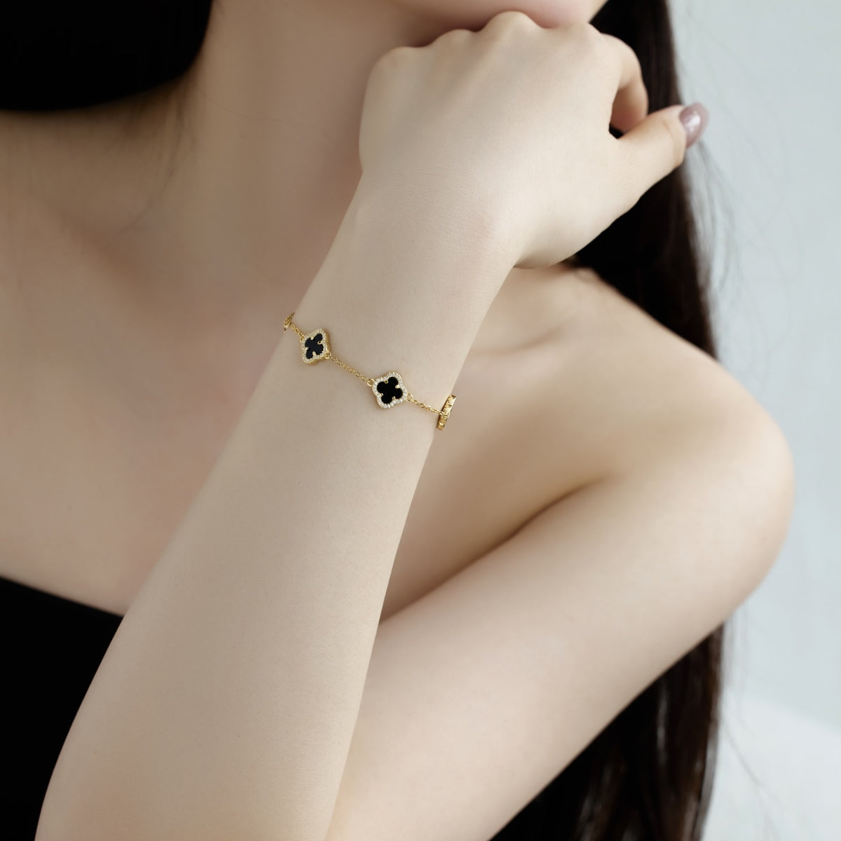Angela Jewelry]Four-Leaf Clover Exquisite Bracelet