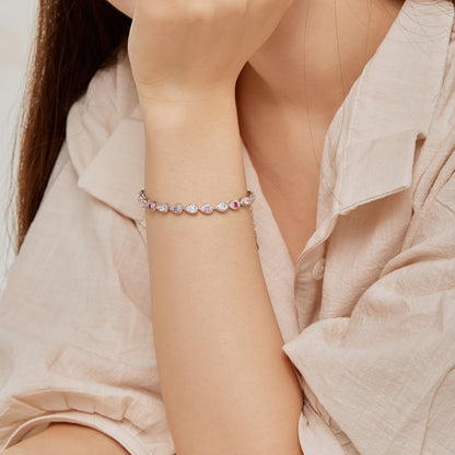 Angela Jewelry]0.25 Carat Radiant Water Drop Shape Daily Bracelet