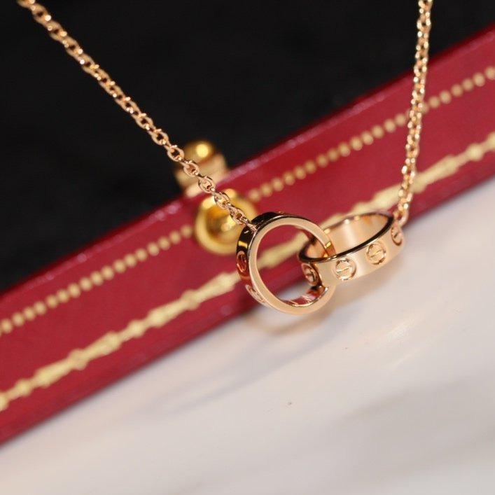 [Angela Jewellery]LOVE NECKLACE PINK GOLD AND SILVER