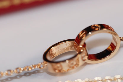 [Angela Jewellery]LOVE NECKLACE PINK GOLD AND SILVER