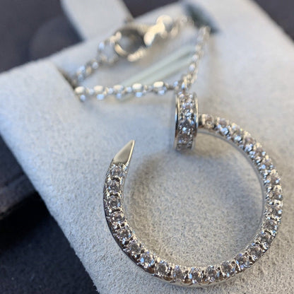 [Angela Jewellery]JUSTE NECKLACE SILVER DIAMONDS