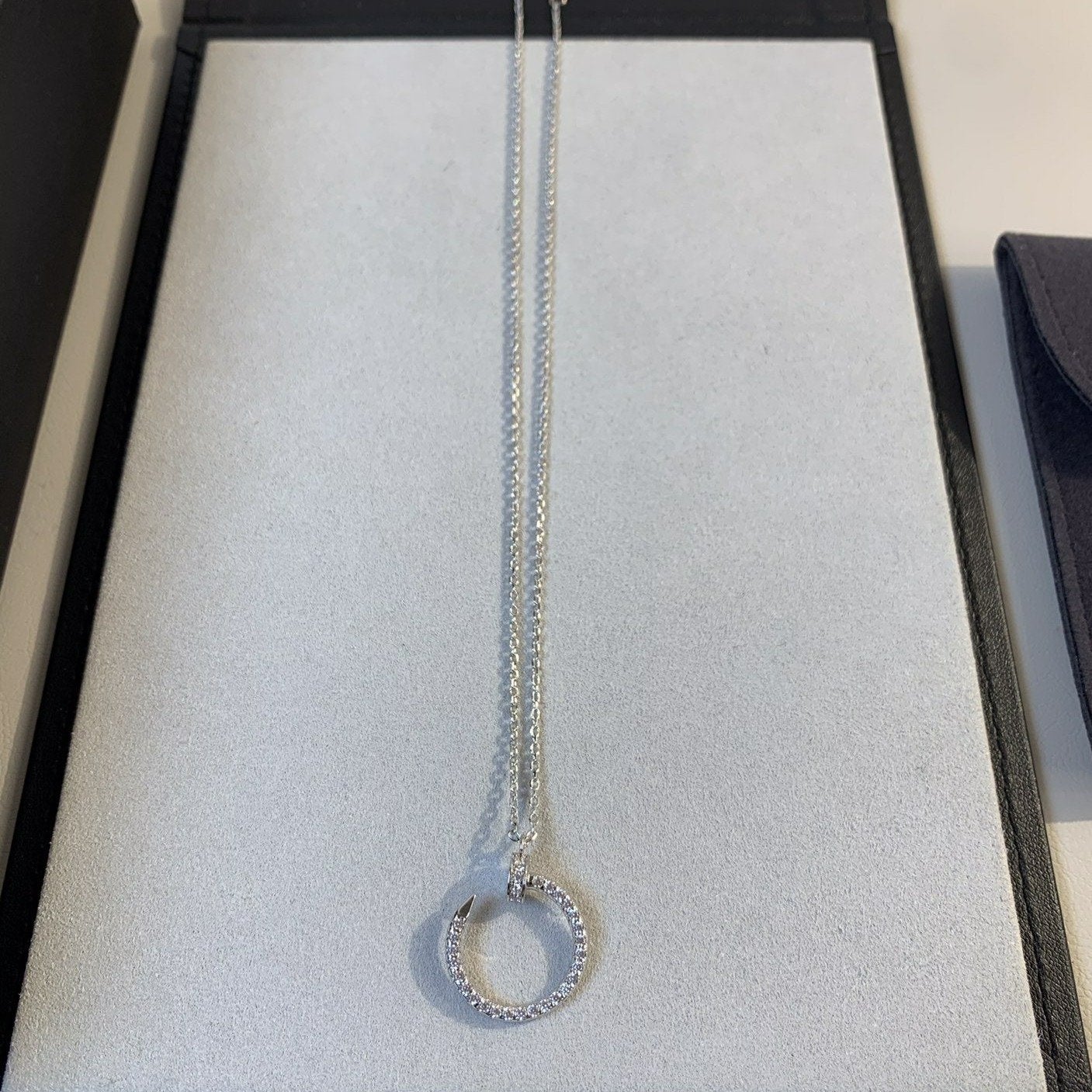 [Angela Jewellery]JUSTE NECKLACE SILVER DIAMONDS