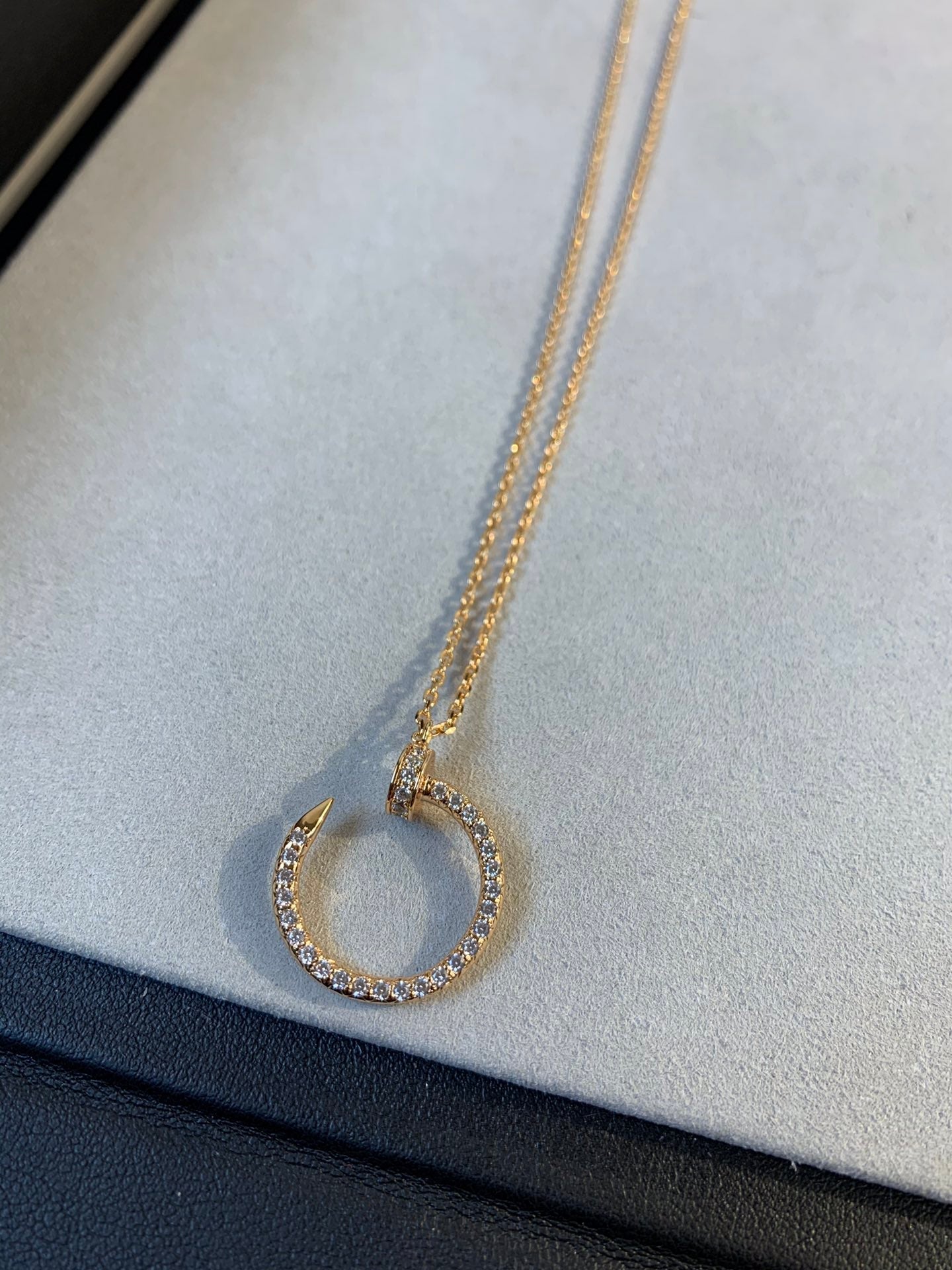 [Angela Jewellery]JUSTE NECKLACE PINK GOLD DIAMONDS