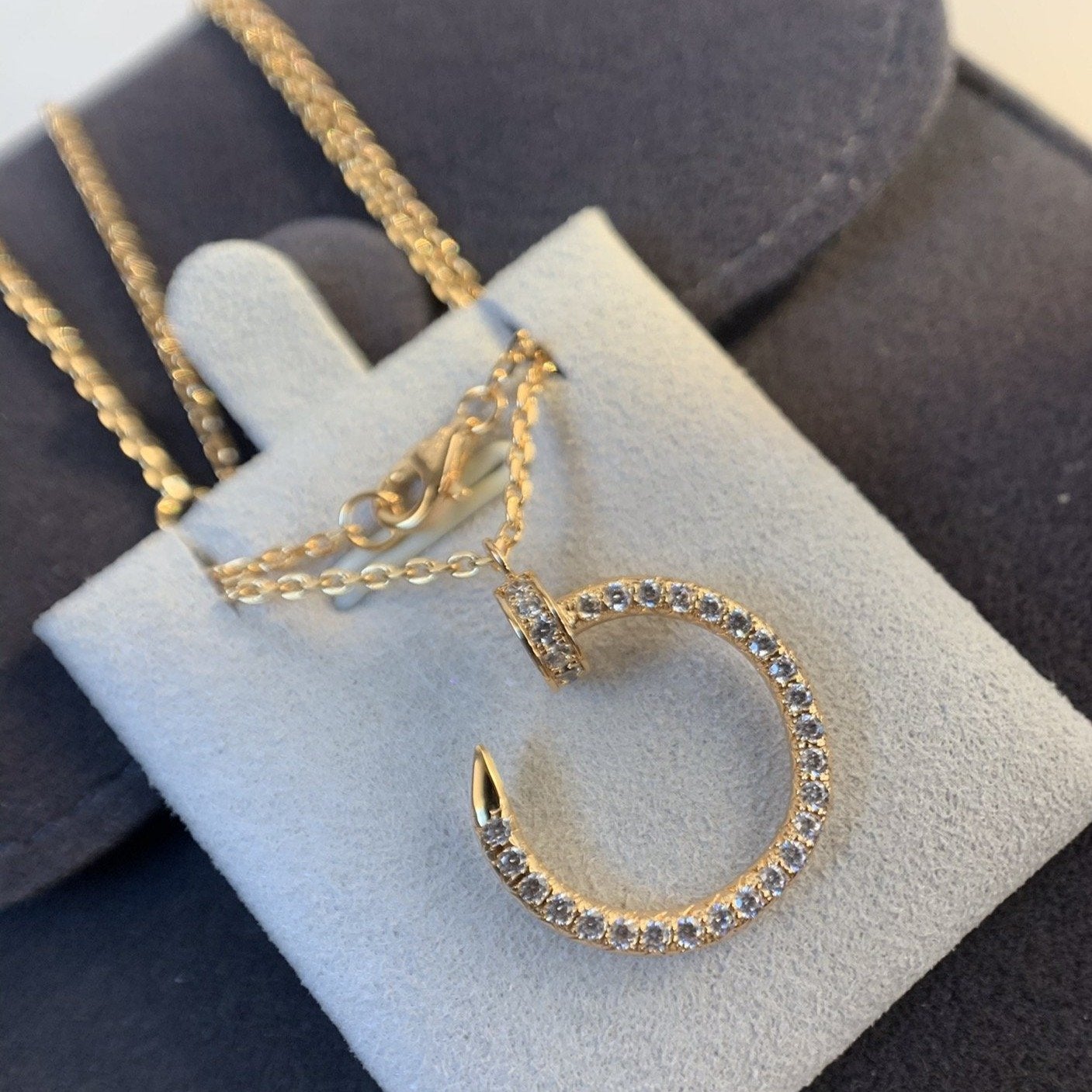 [Angela Jewellery]JUSTE NECKLACE PINK GOLD DIAMONDS