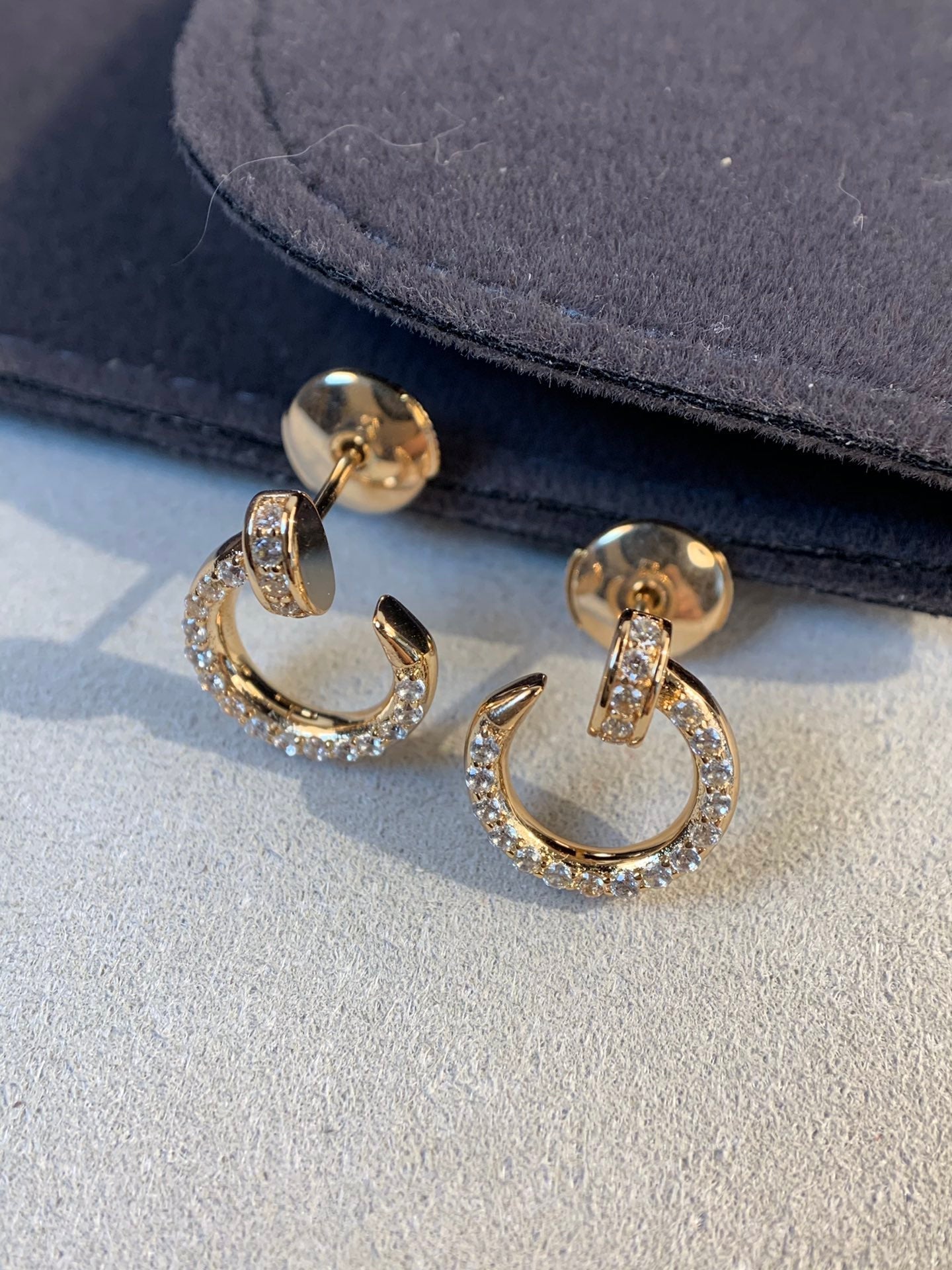 [Angela Jewellery]JUSTE EARRINGS GOLD DIAMONDS