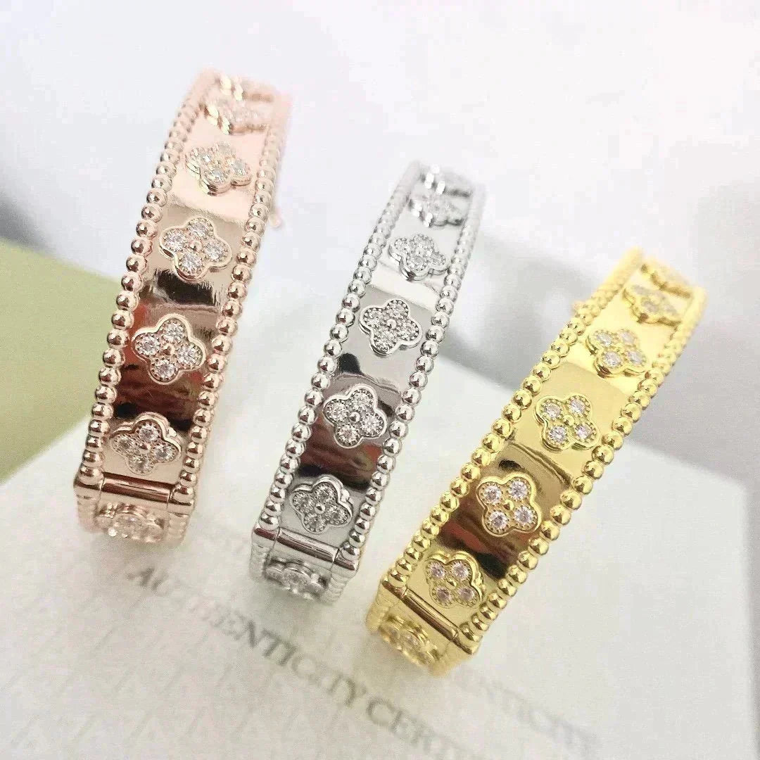 [Angela Jewellery]CLOVER BRACELET 8MM DIAMONDS