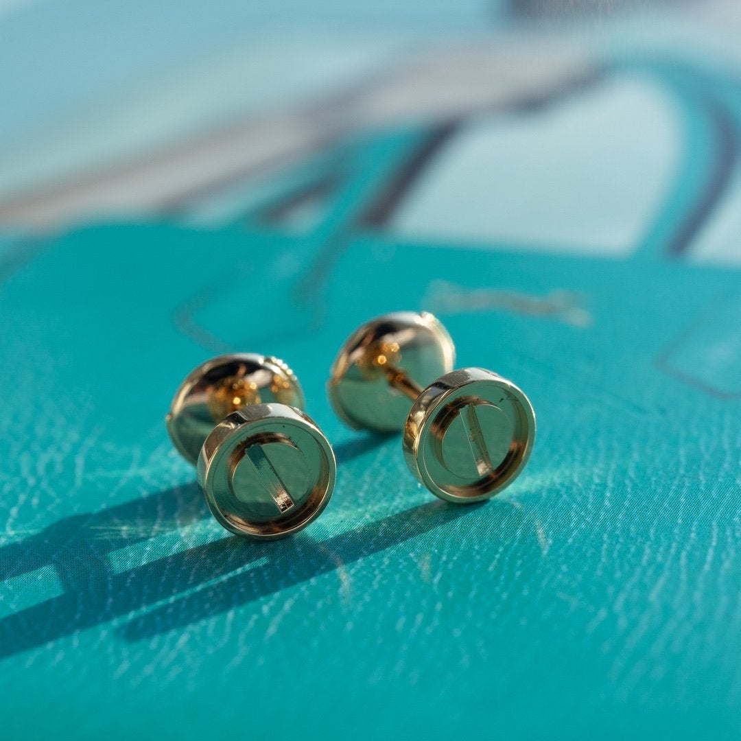 [Angela Jewellery]LOVE EARRINGS PINK GOLD 10MM