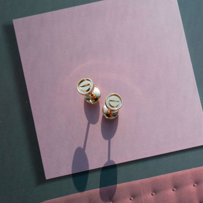 [Angela Jewellery]LOVE EARRINGS PINK GOLD 10MM