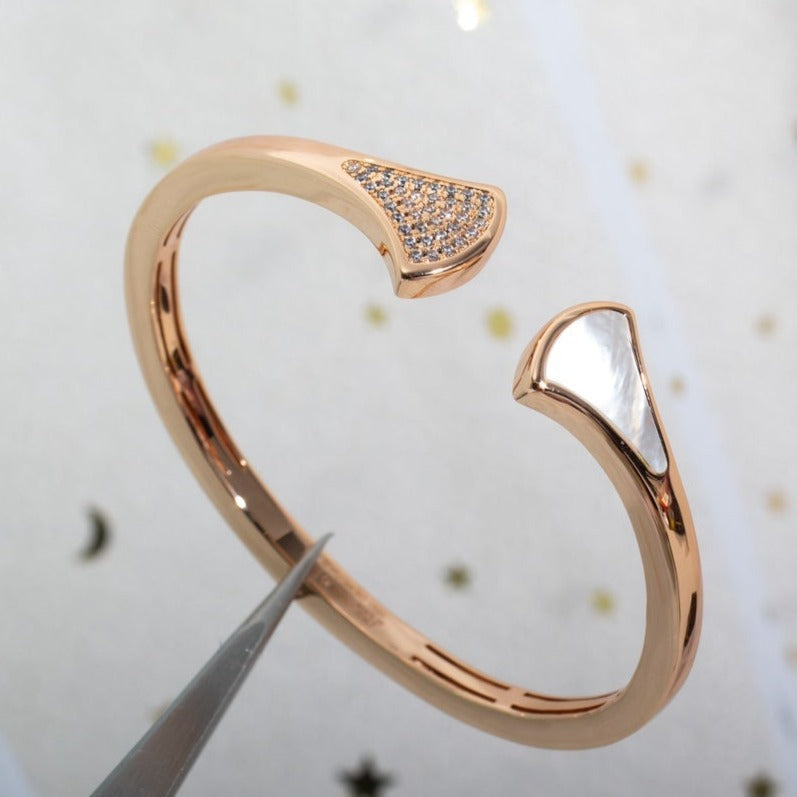[Angela Jewellery]DREAM BRACELET OPEN PINK GOLD MOP DIAMOND