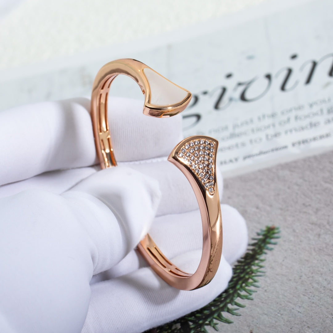 [Angela Jewellery]DREAM BRACELET OPEN PINK GOLD MOP DIAMOND
