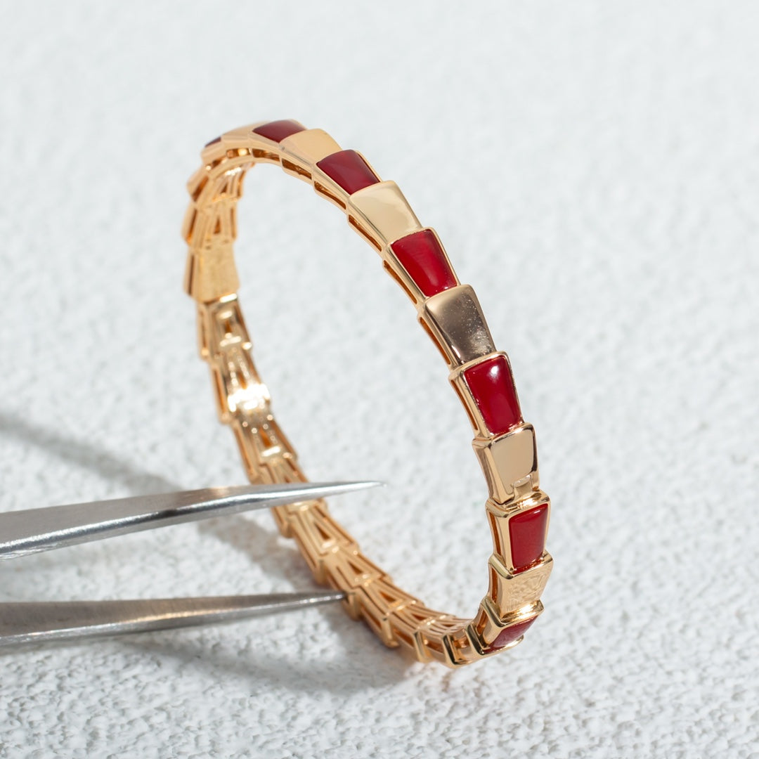 [Angela Jewellery]SERPENTI BRACELET PINK GOLD RUBELLITE
