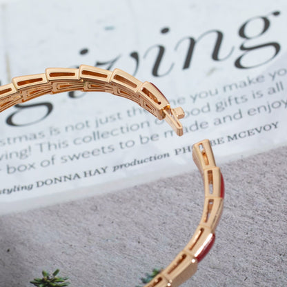 [Angela Jewellery]SERPENTI BRACELET PINK GOLD RUBELLITE