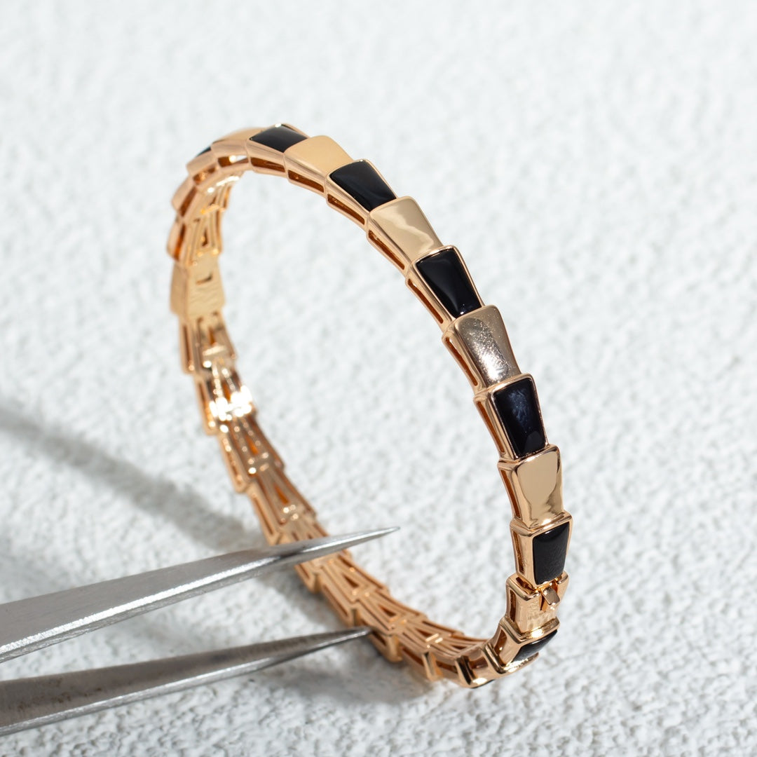 [Angela Jewellery]SERPENTI BRACELET PINK GOLD ONYX