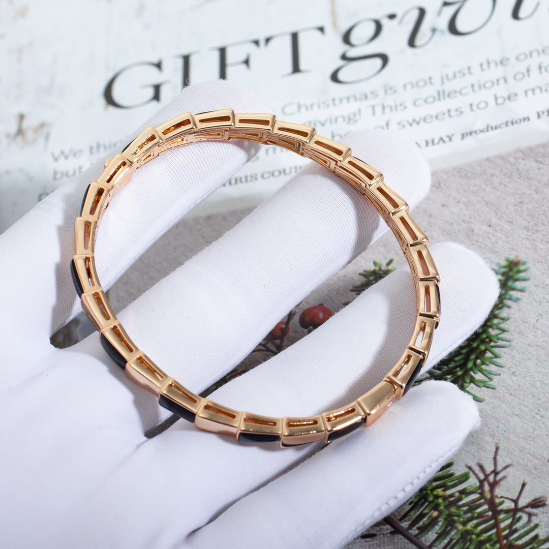 [Angela Jewellery]SERPENTI BRACELET PINK GOLD ONYX