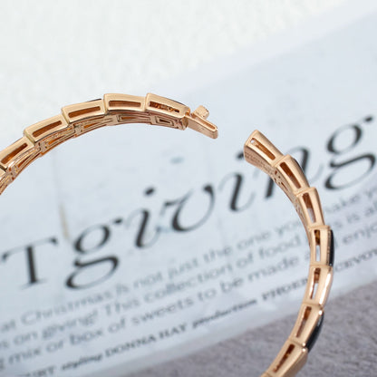 [Angela Jewellery]SERPENTI BRACELET PINK GOLD ONYX