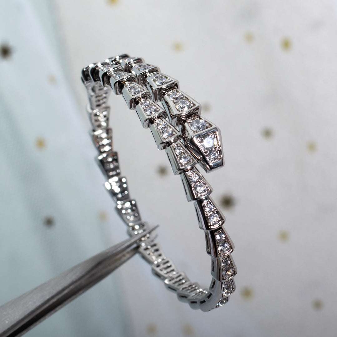 [Angela Jewellery]SERPENTI BRACELET 6MM SILVER DIAMOND