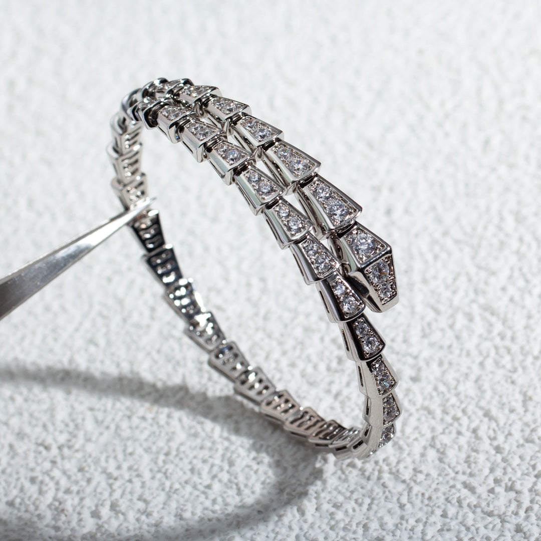 [Angela Jewellery]SERPENTI BRACELET 6MM SILVER DIAMOND