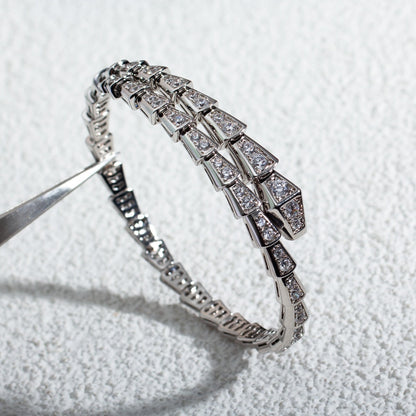 [Angela Jewellery]SERPENTI BRACELET 6MM SILVER DIAMOND