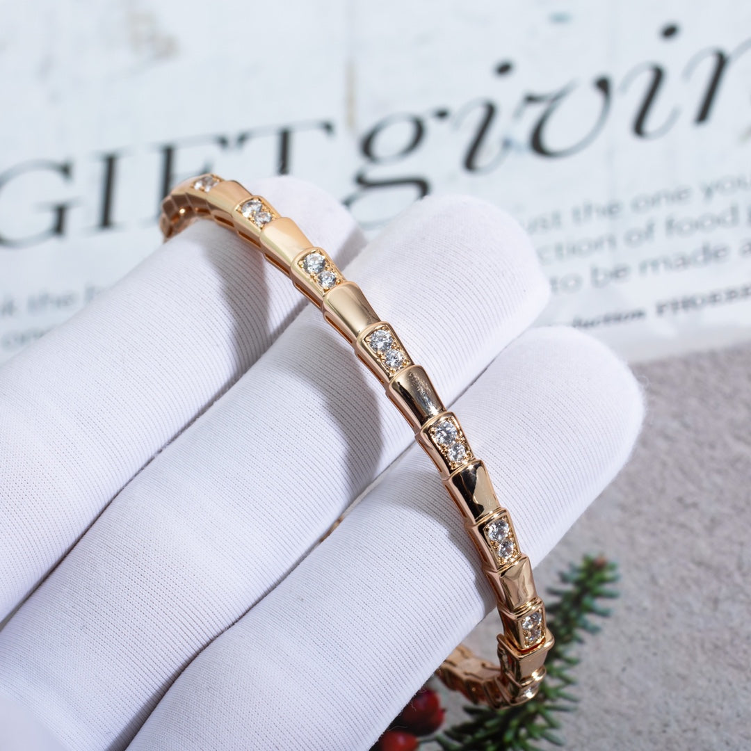 [Angela Jewellery]SERPENTI SMALL BRACELET PINK GOLD DIAMOND