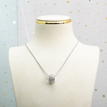 [Angela Jewellery]PARENTESI NECKLACE SILVER DIAMOND