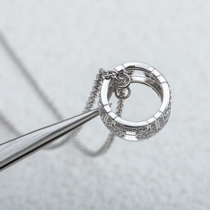 [Angela Jewellery]PARENTESI NECKLACE SILVER DIAMOND