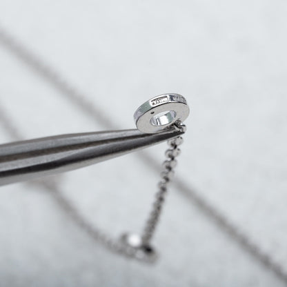 [Angela Jewellery]PARENTESI NECKLACE SILVER DIAMOND