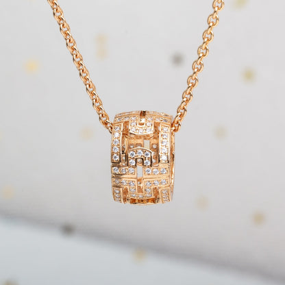 [Angela Jewellery]PARENTESI NECKLACE PINK GOLD DIAMOND