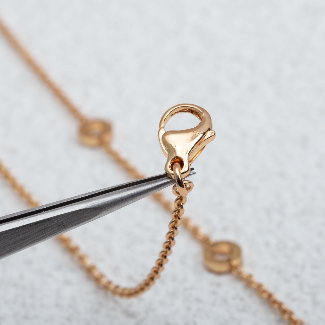 [Angela Jewellery]PARENTESI NECKLACE PINK GOLD DIAMOND