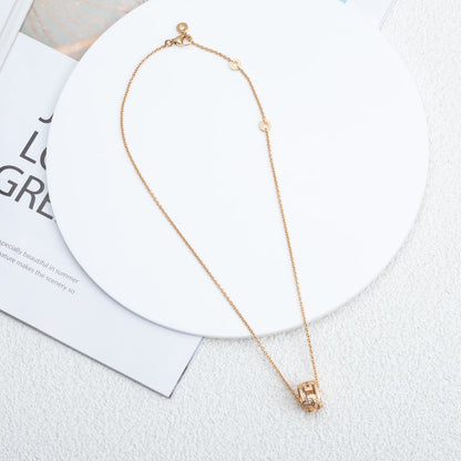 [Angela Jewellery]PARENTESI NECKLACE PINK GOLD DIAMOND