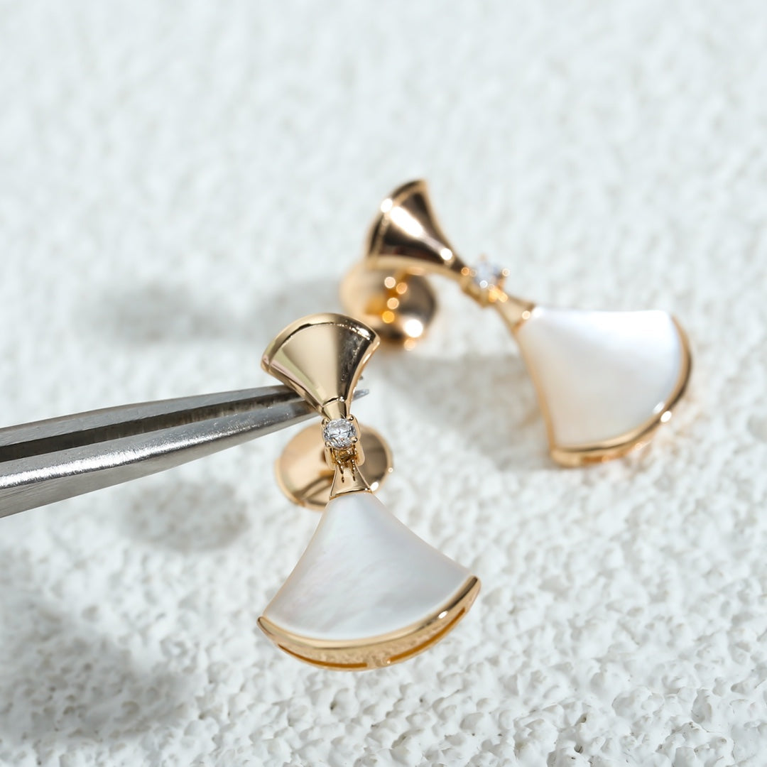 [Angela Jewellery]DREAM MOP PINK GOLD EARRINGS