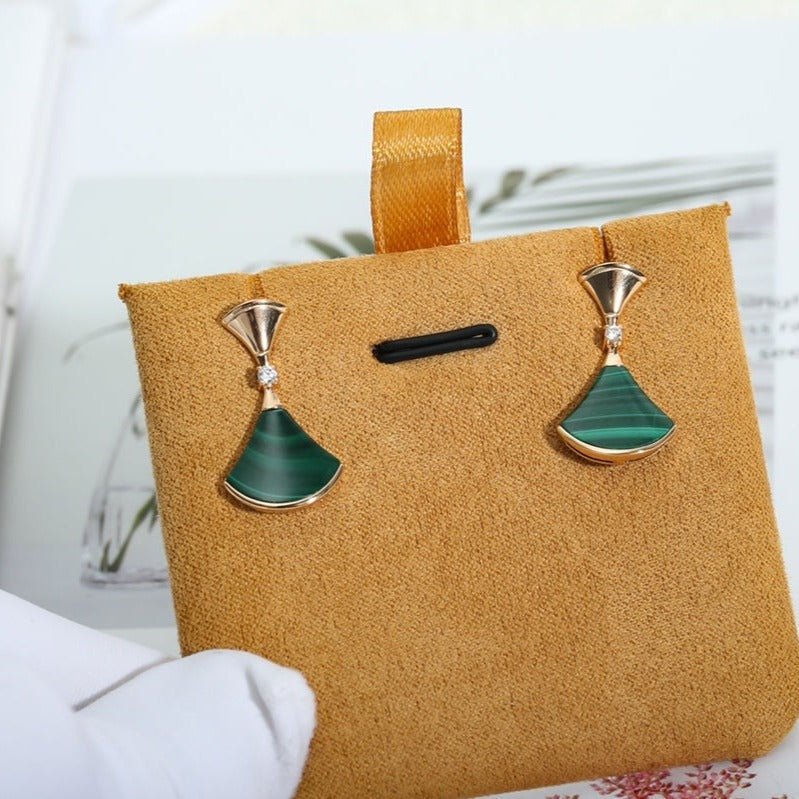 [Angela Jewellery]DREAM MALACHITE PINK GOLD EARRINGS