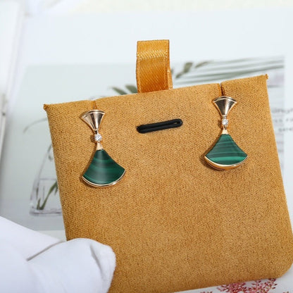 [Angela Jewellery]DREAM MALACHITE PINK GOLD EARRINGS