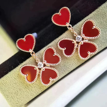 [Angela Jewellery]SWEET CLOVER CARNELIAN EARRINGS