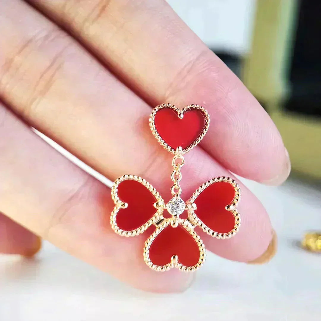 [Angela Jewellery]SWEET CLOVER CARNELIAN EARRINGS