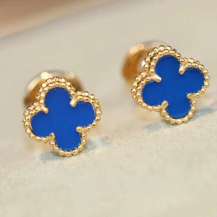 [Angela Jewellery]CLOVER MINI 9.5MM TURQUOISE EARRINGS