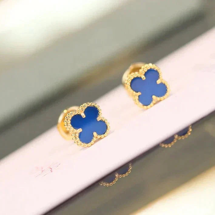 [Angela Jewellery]CLOVER MINI 9.5MM TURQUOISE EARRINGS