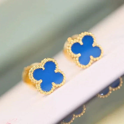 [Angela Jewellery]CLOVER MINI 9.5MM TURQUOISE EARRINGS