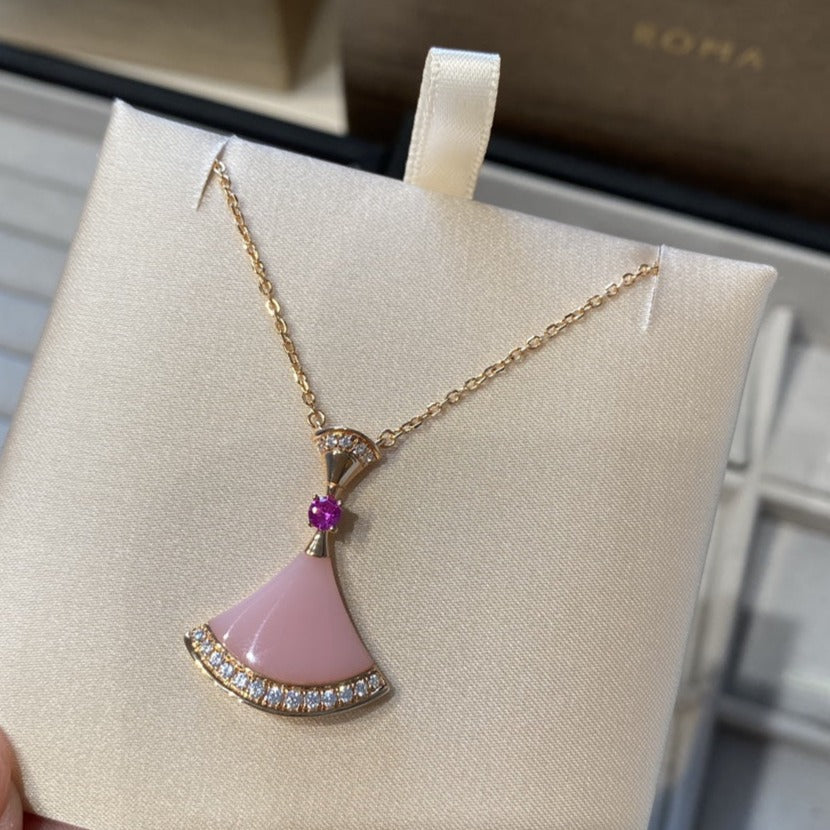 [Angela Jewellery]DREAM NECKLACE PINK OPAL