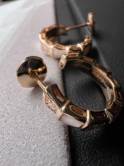 [Angela Jewellery]SERPENTI MOP PINK GOLD EARRINGS