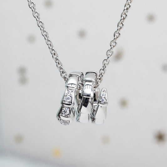[Angela Jewellery]SERPENTI SILVER NECKLACE DIAMOND