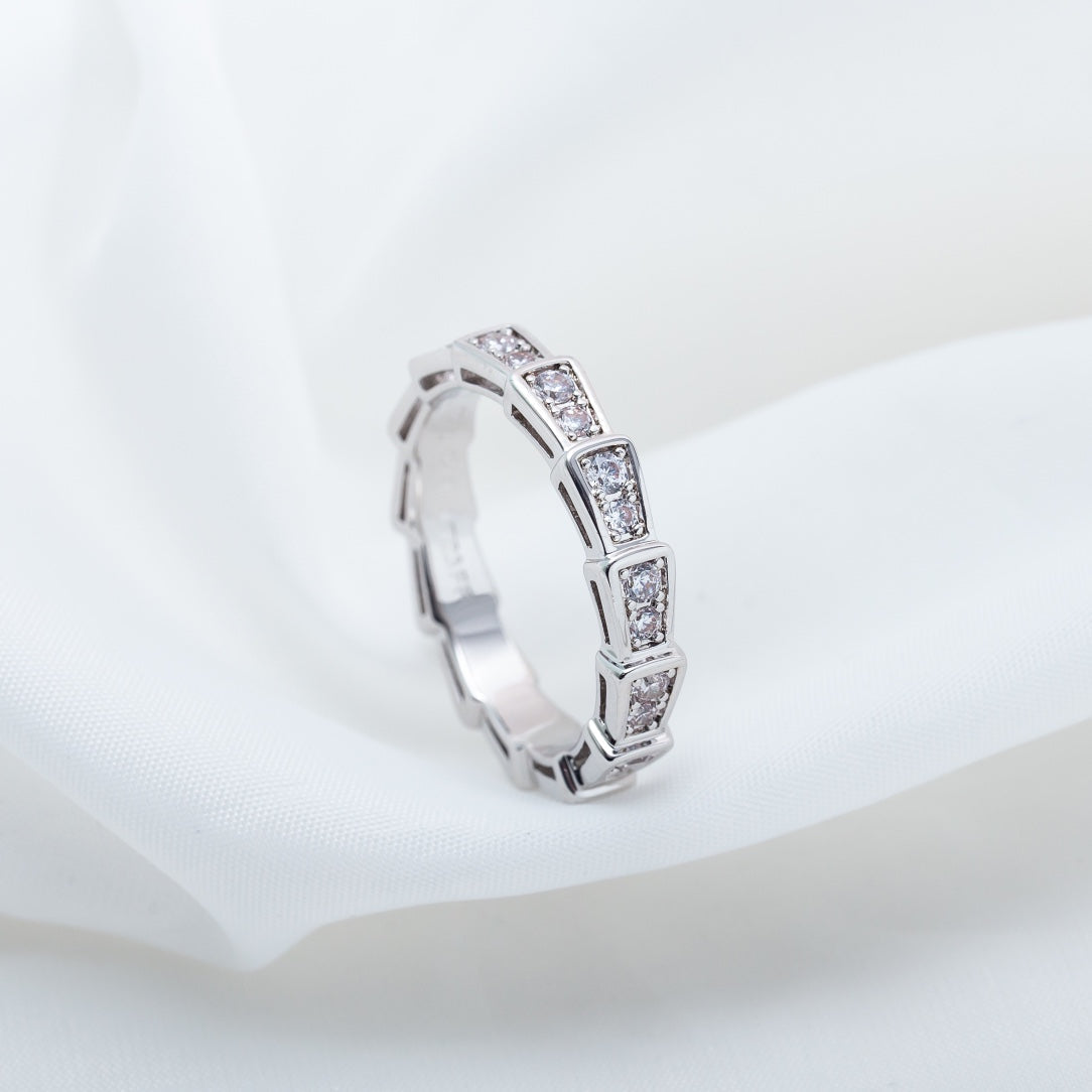 [Angela Jewellery]SERPENTI RING SILVER DIAMOND PAVED 3MM