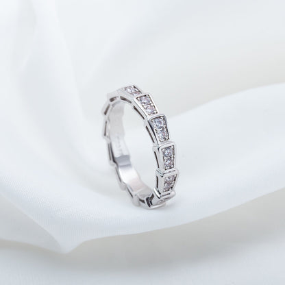 [Angela Jewellery]SERPENTI RING SILVER DIAMOND PAVED 3MM