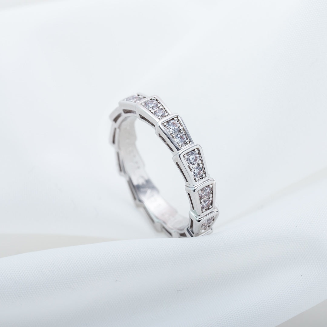 [Angela Jewellery]SERPENTI RING SILVER DIAMOND PAVED 3MM