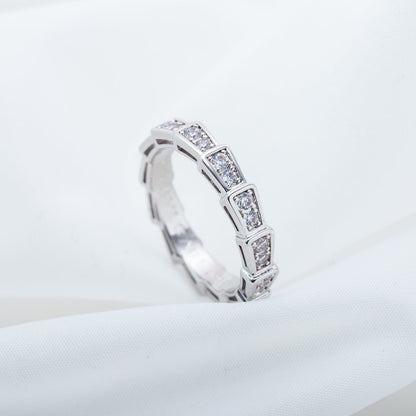 [Angela Jewellery]SERPENTI RING SILVER DIAMOND PAVED 3MM